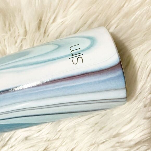 SIMPLE MODERN | NWOT Blue White Gray Marble "Ocean Quartz" Wine Bottle | 25 oz - Picture 2 of 8